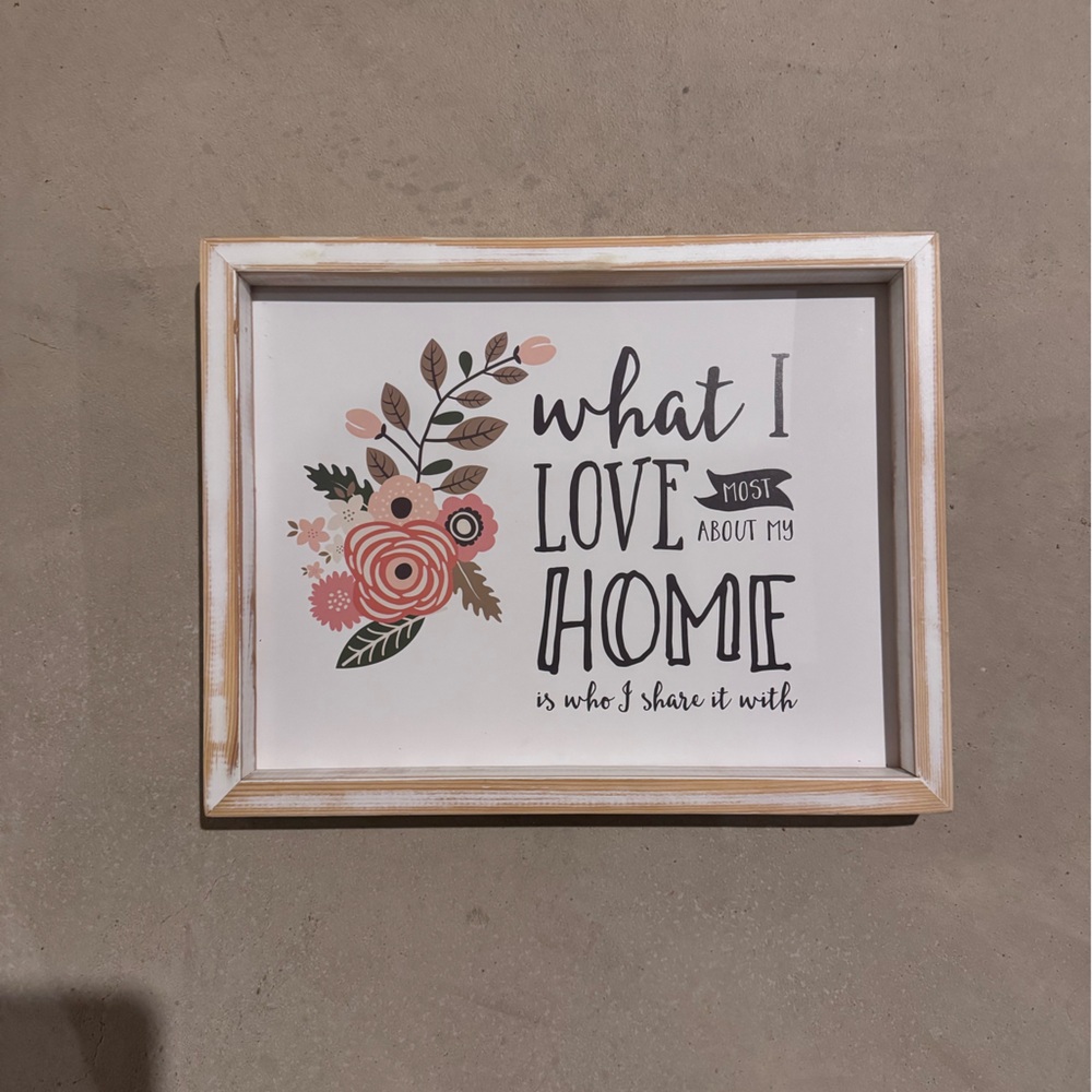 Wooden Floral Wall Art; Home